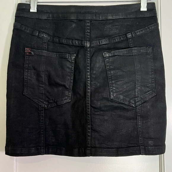 BDG Black Denim Lace Up Mini Skirt (M) - Picture 3 of 3